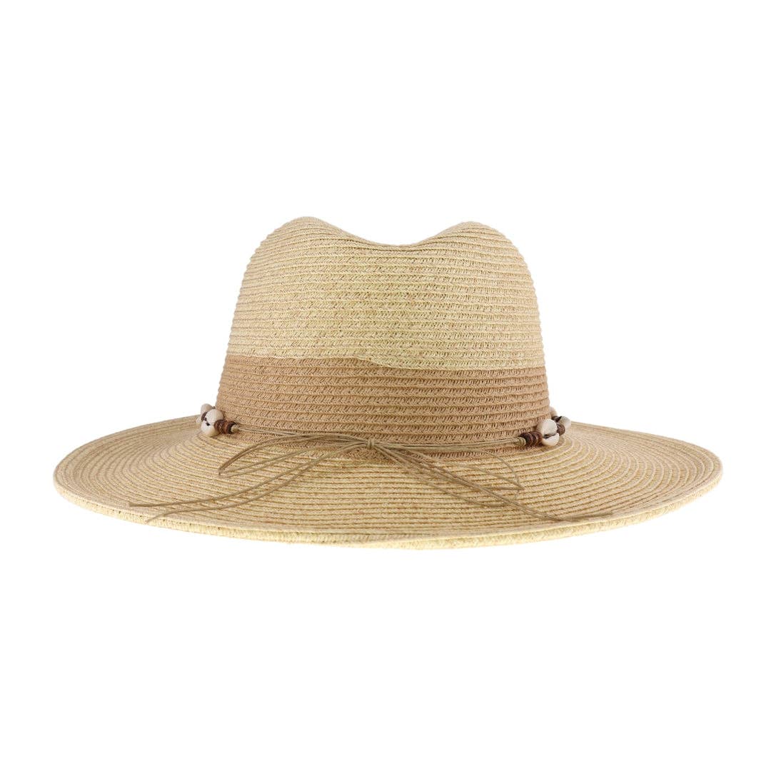 Two-Tone Shell Panama Hat