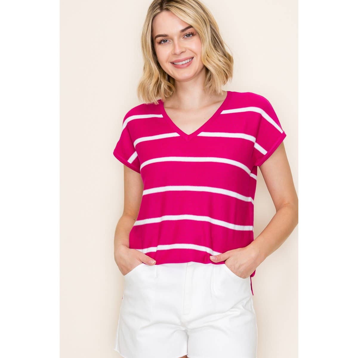 Sandy Oasis Striped Top