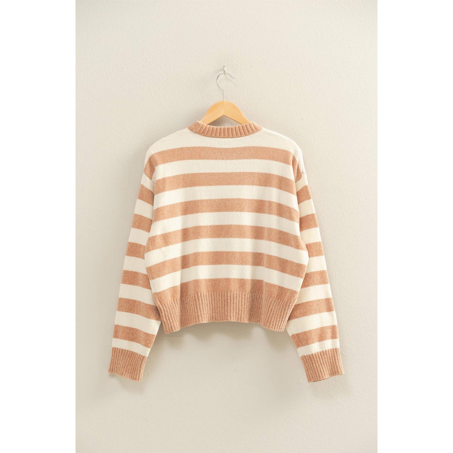 Cuddly Vibes Striped Sweater