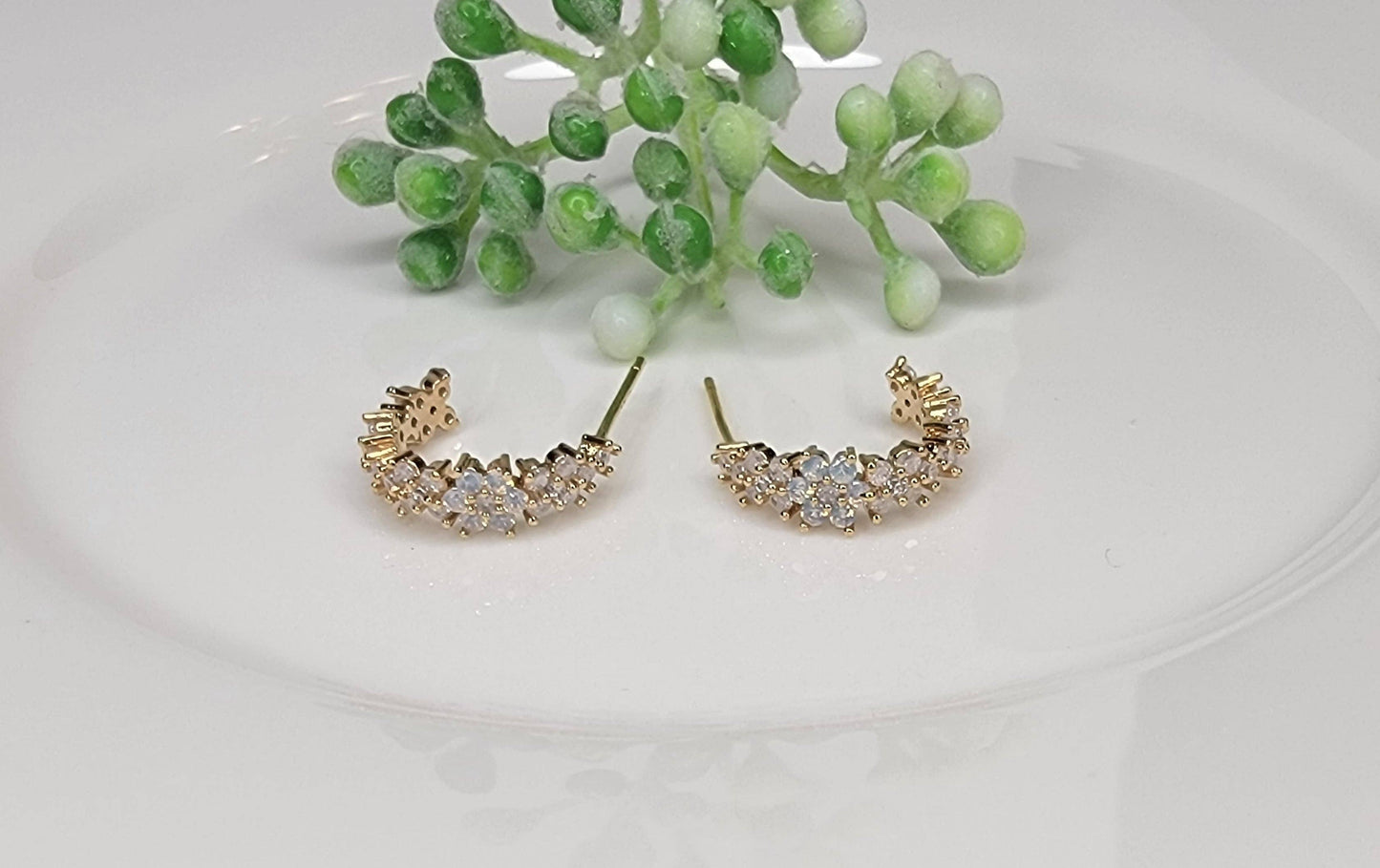 Mini Flower Hoop Earrings