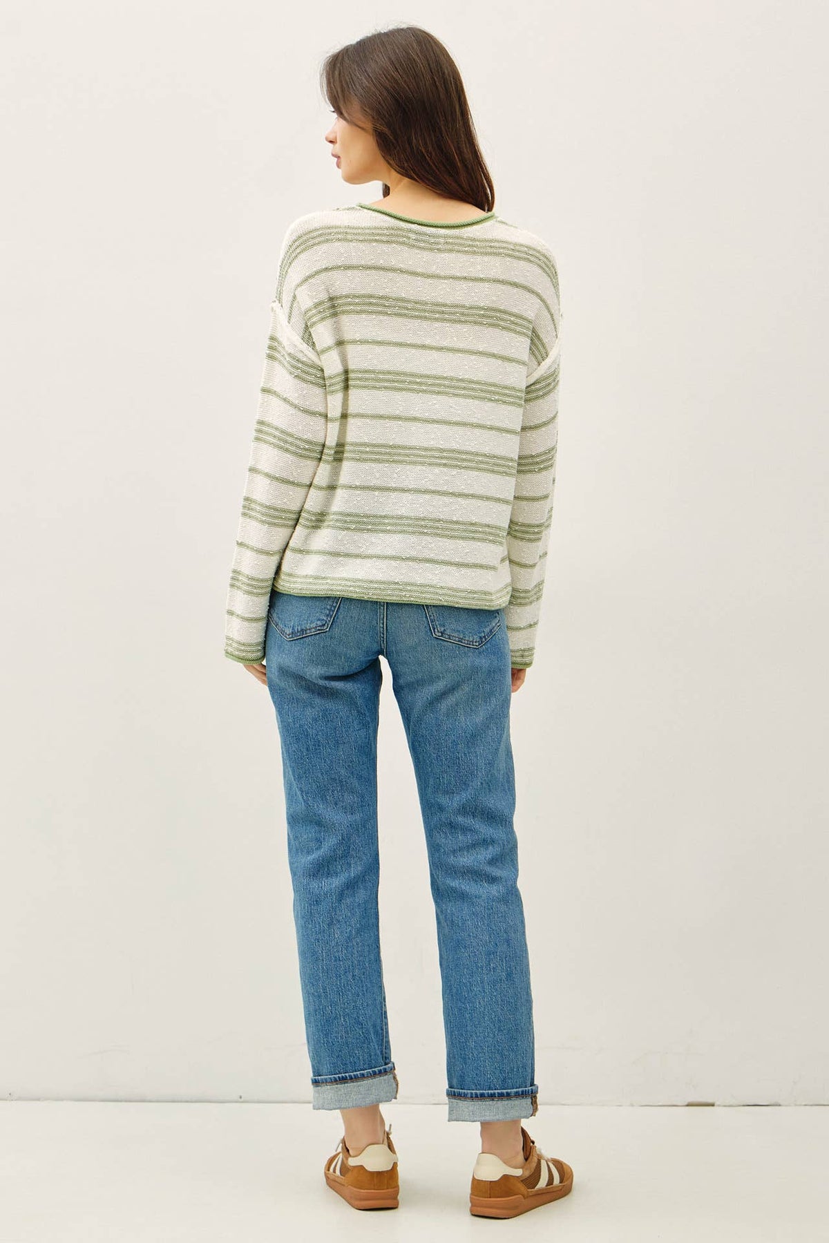 Field of Poppies Striped Sweater