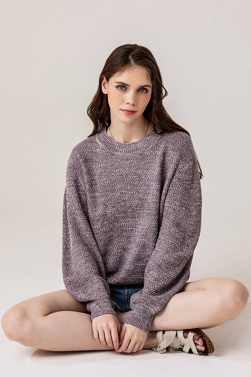 Falling for you Balloon Sleeve Sweater PLUS