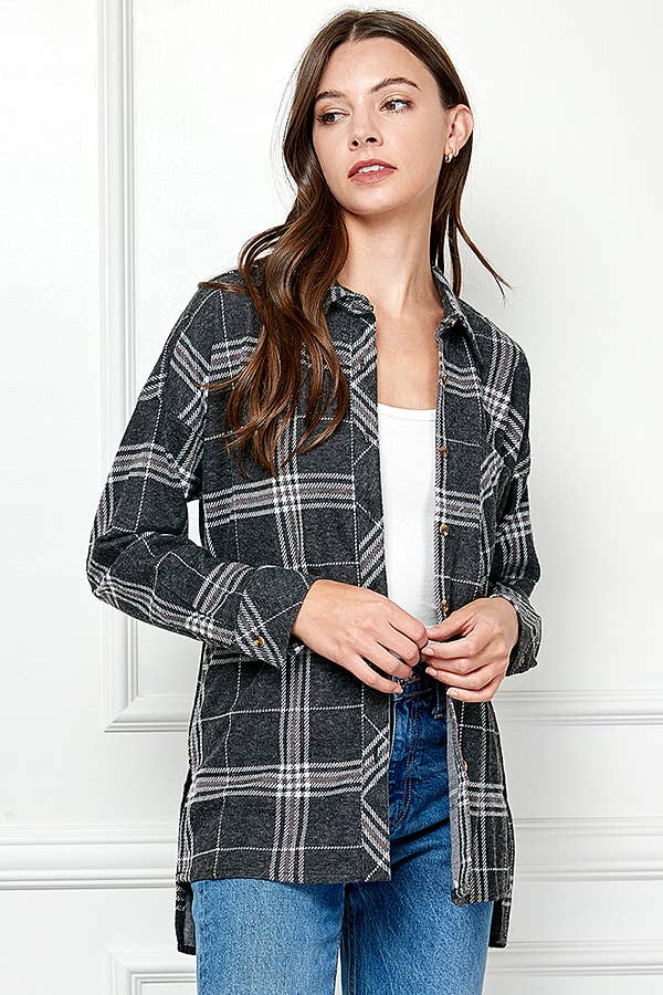 Plaid Vibes Knit Shirt