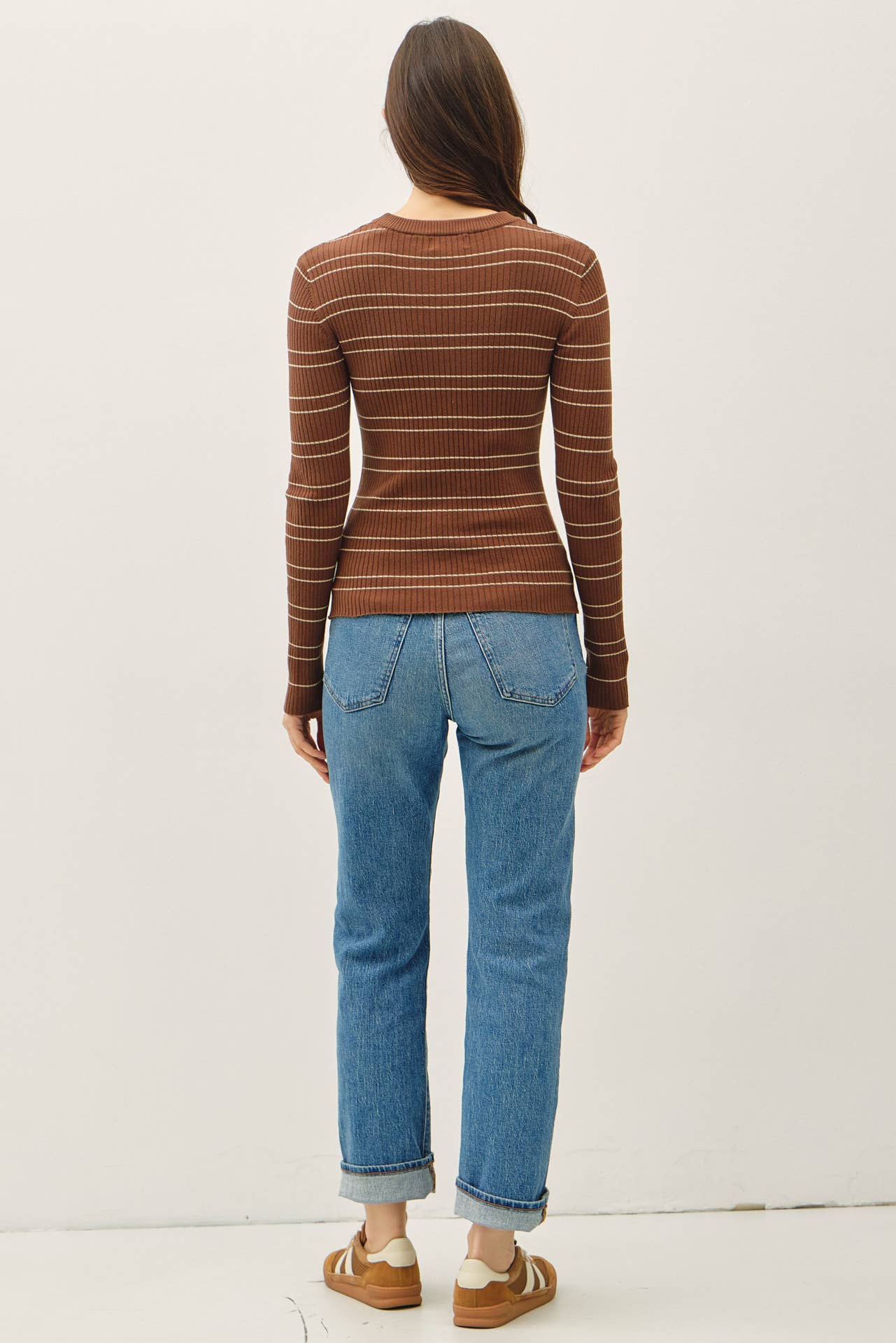 Basic Babe Striped Sweater Top