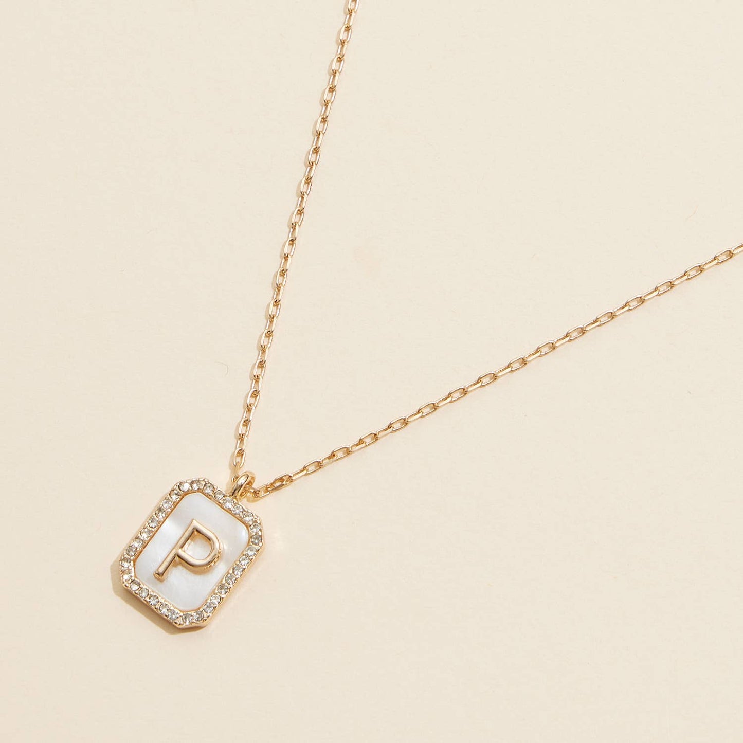 Initial Shell Charm Necklace