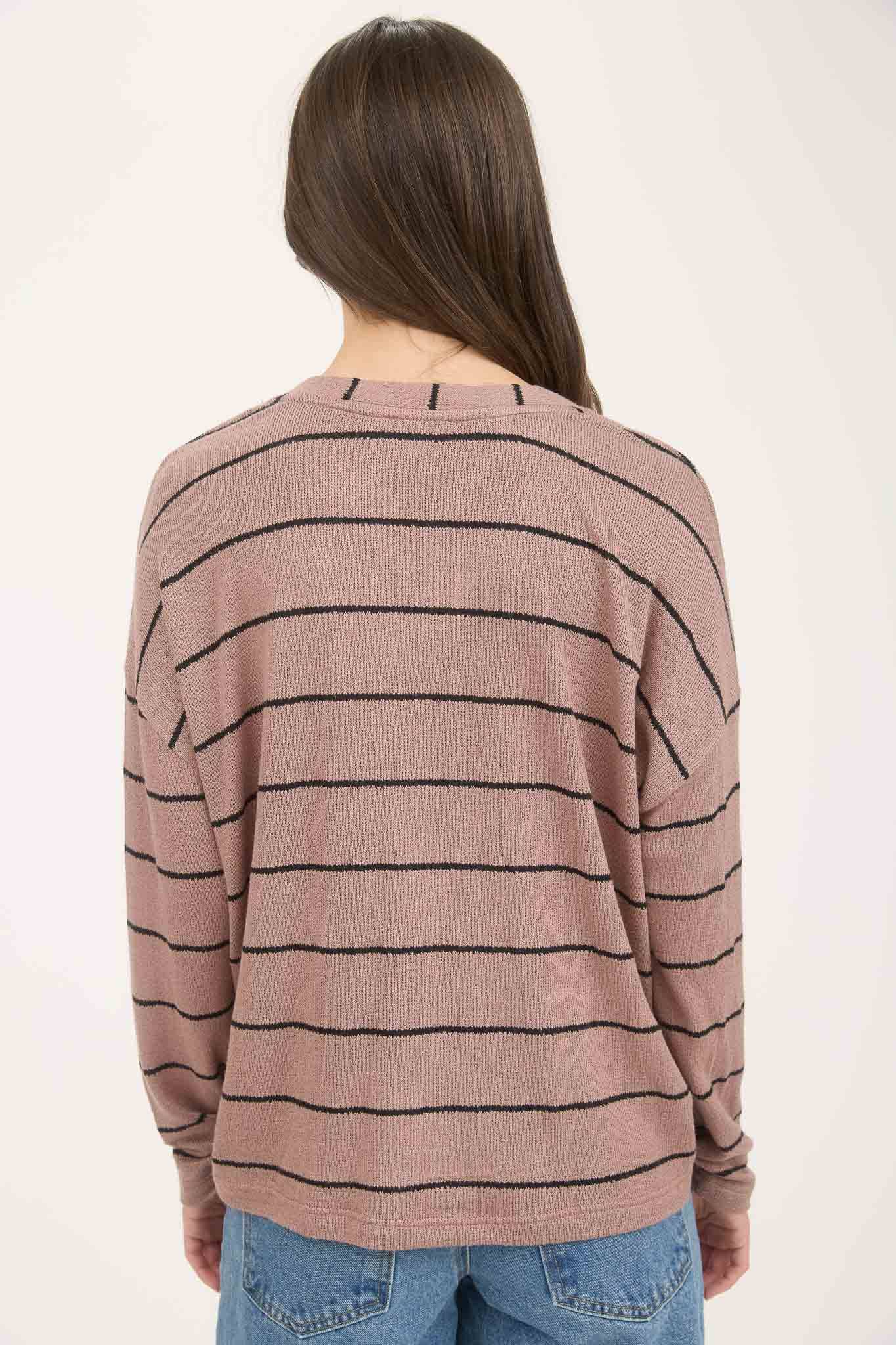 This & That Striped Vneck Top