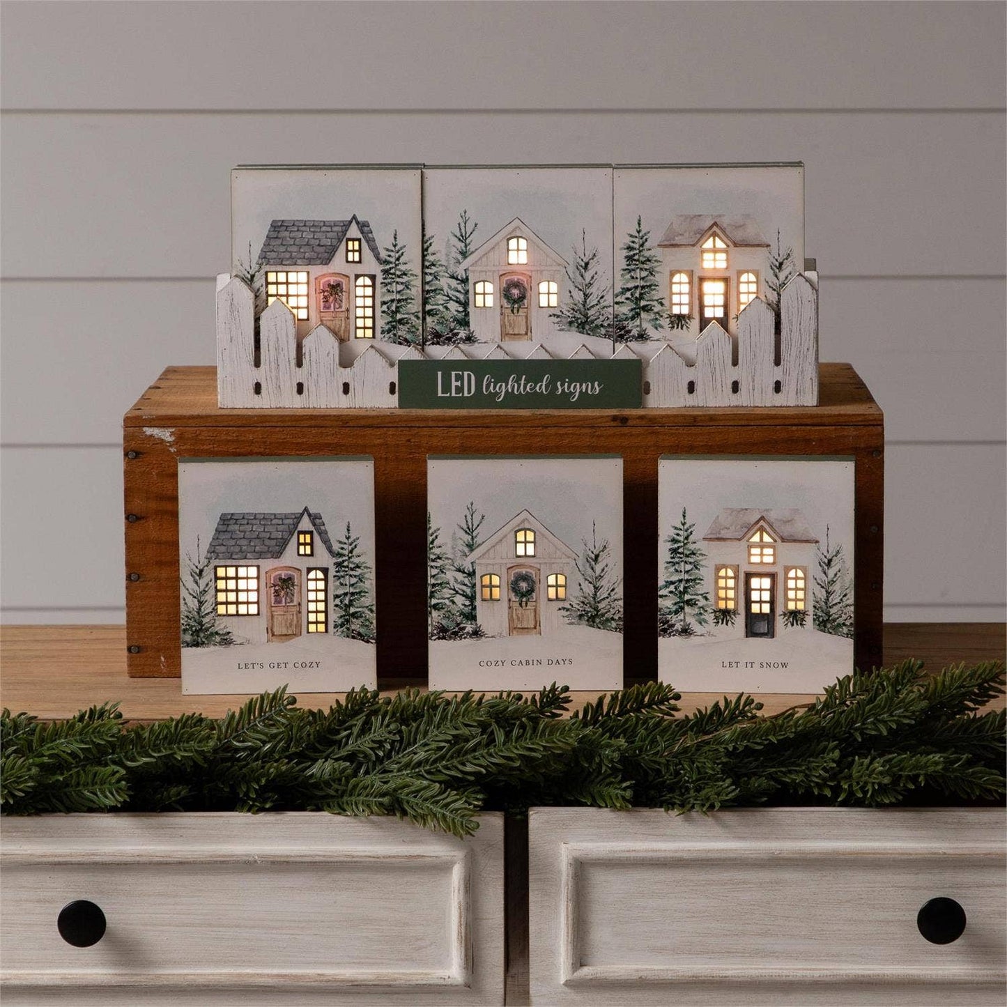 Winter Cozy Block Signs