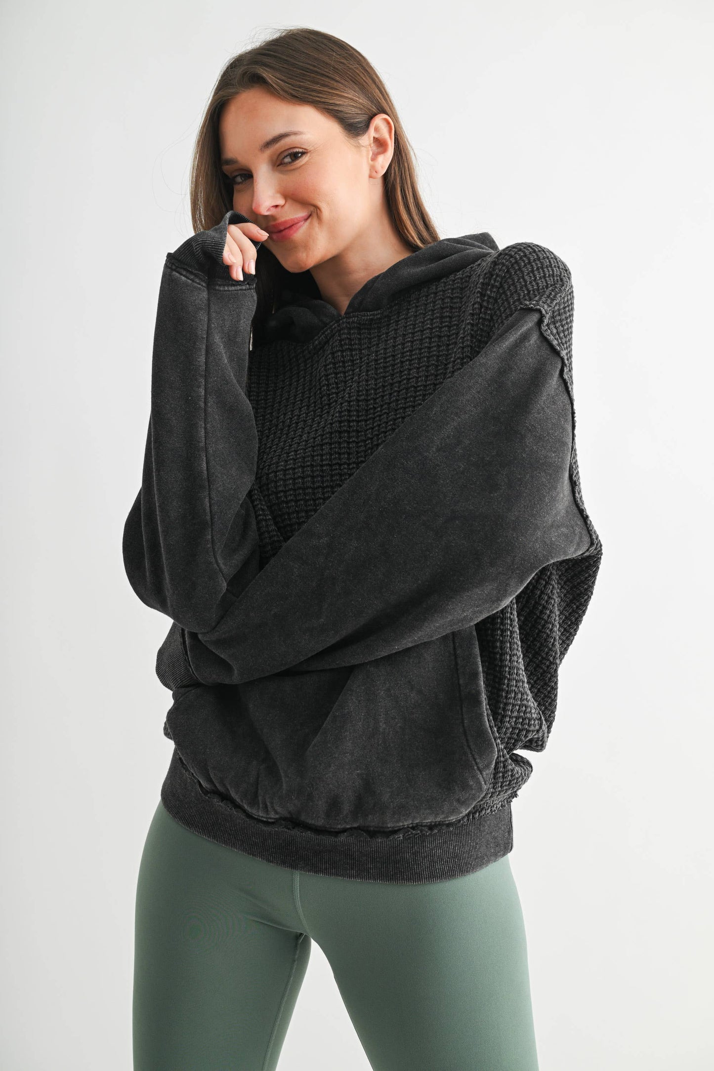Duality Waffle Knit Hoodie