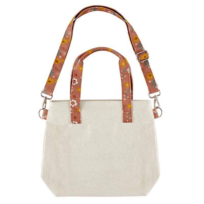 Canvas Crossbody Tote - Flower Child