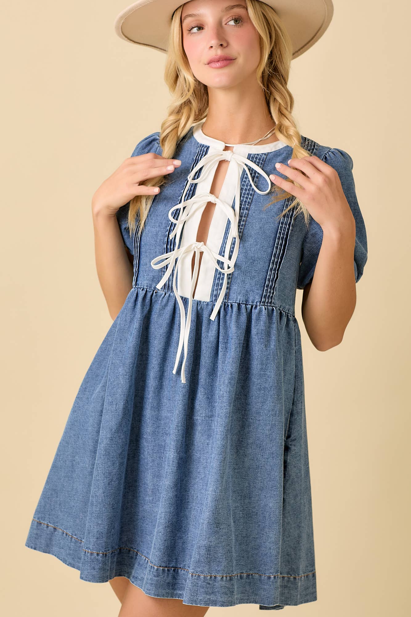 Class Till Kickoff Denim Dress