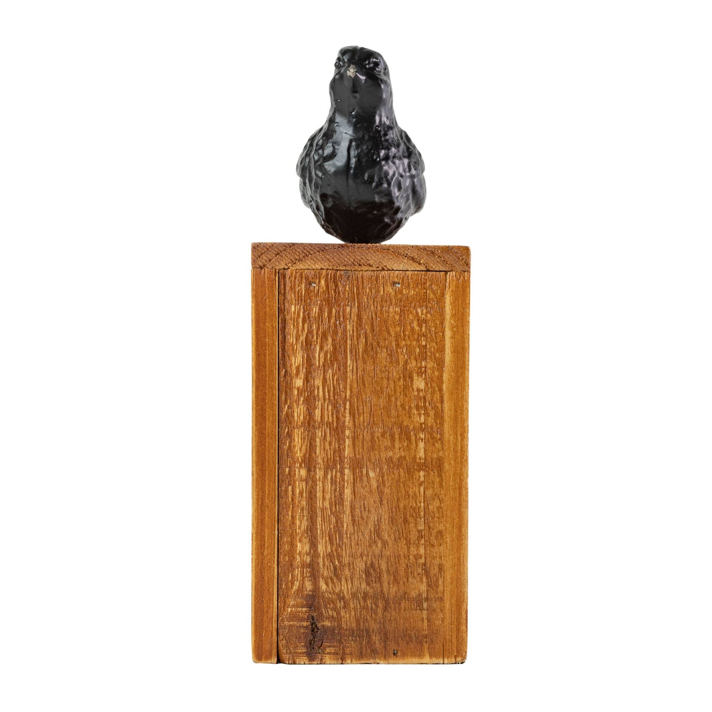 Wood Block Bird Figurine