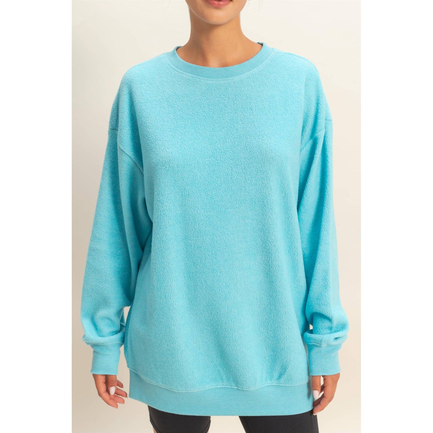 Oversized Crewneck Casual Sweatshirt