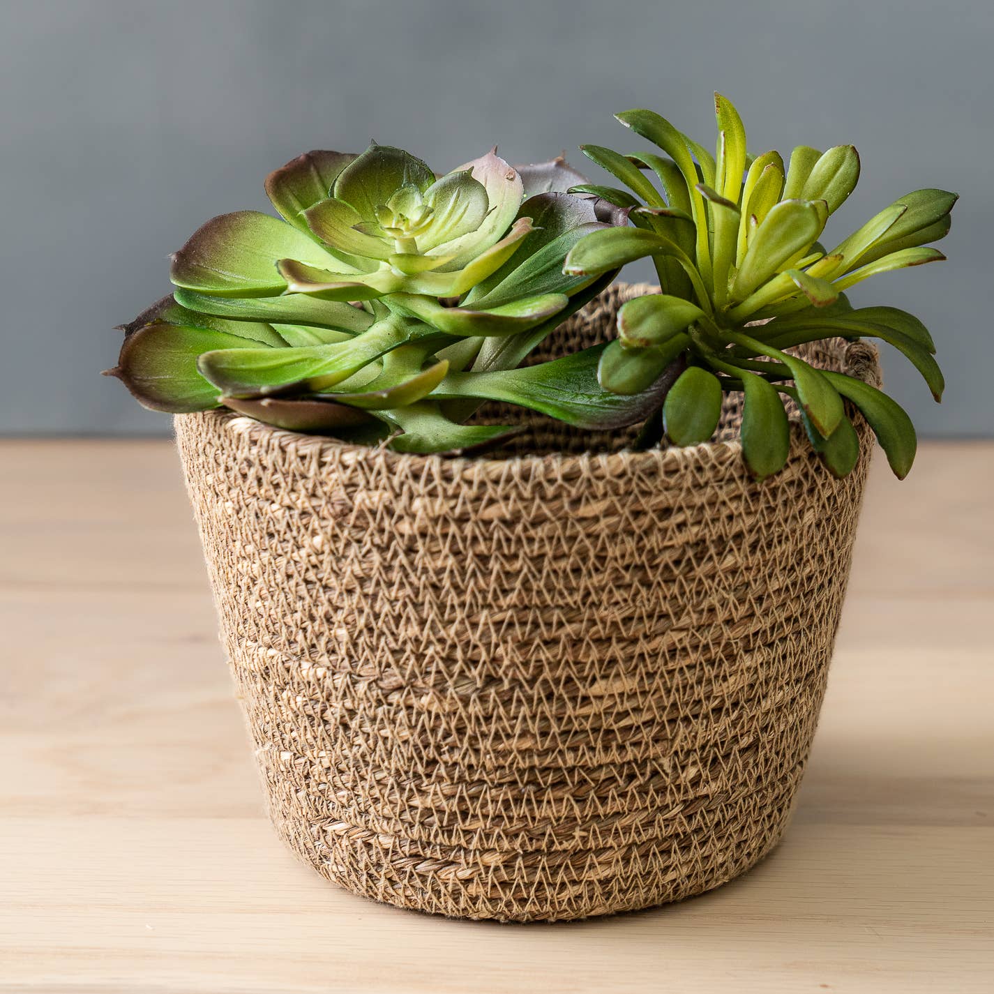 Deep Woven Jute Cord Basket