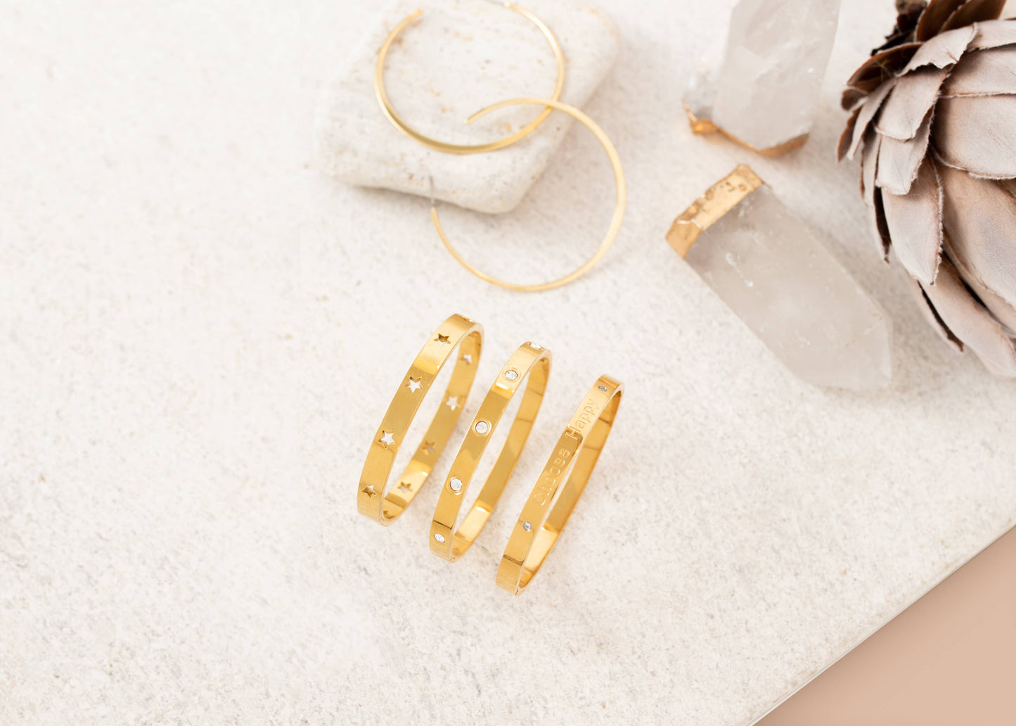 Hinged Stone Bracelet