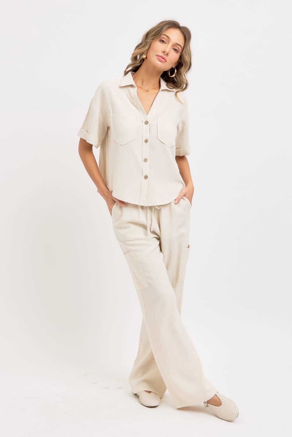 Beachin Collared Top
