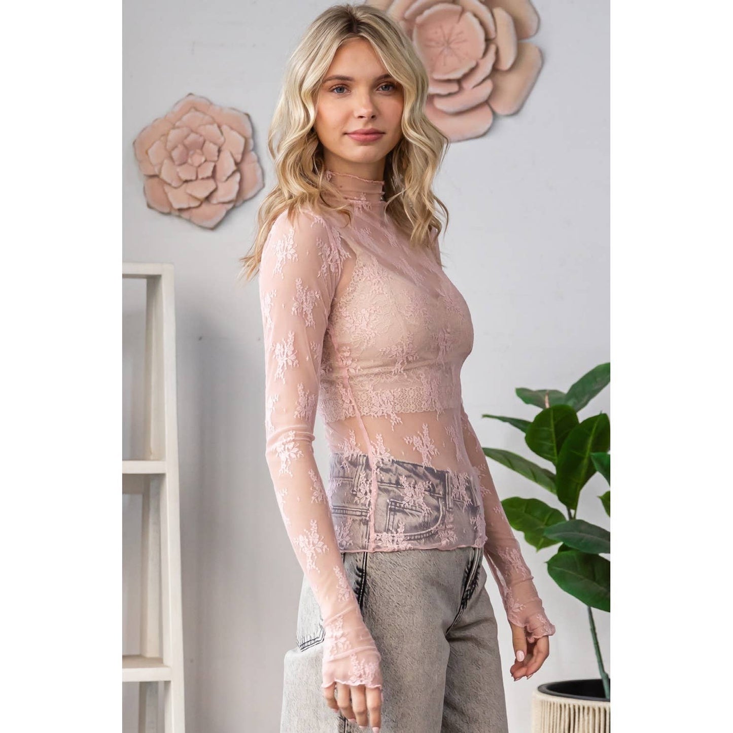 Lovely in Lace Long Sleeve Top