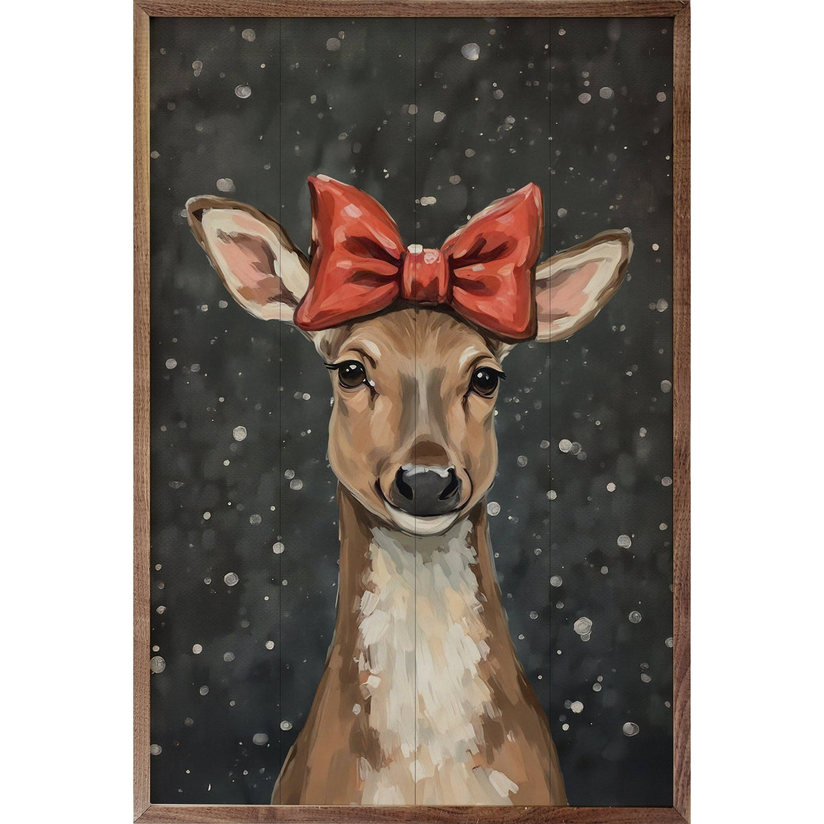 Reindeer With A Red Bow