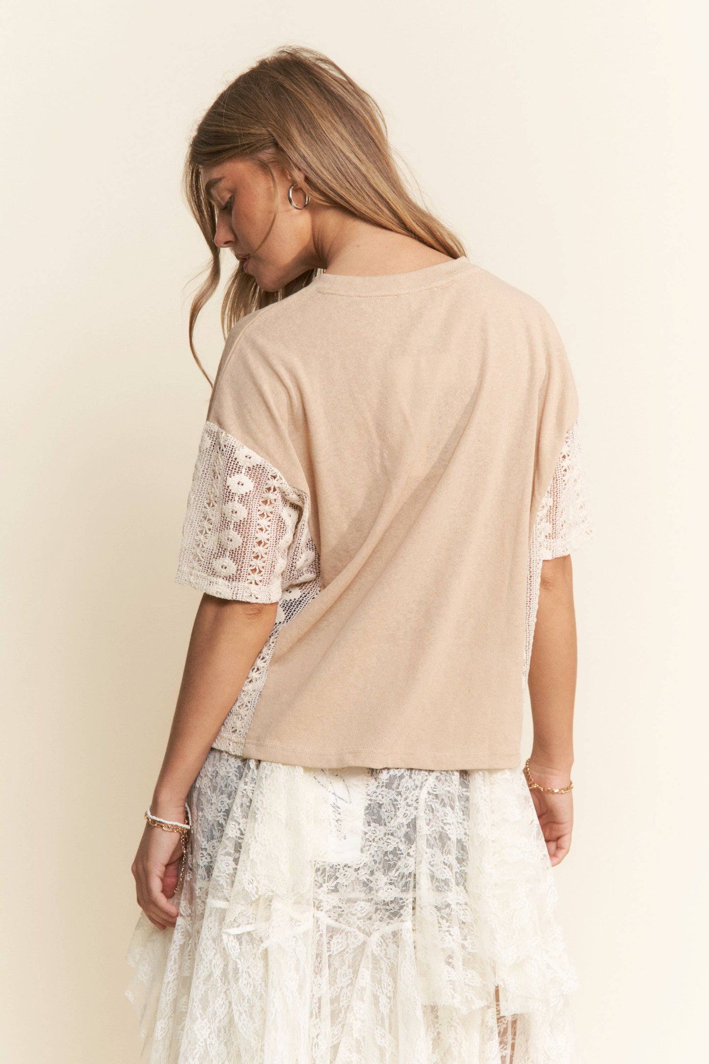 Wild Child Crochet Sleeve Top