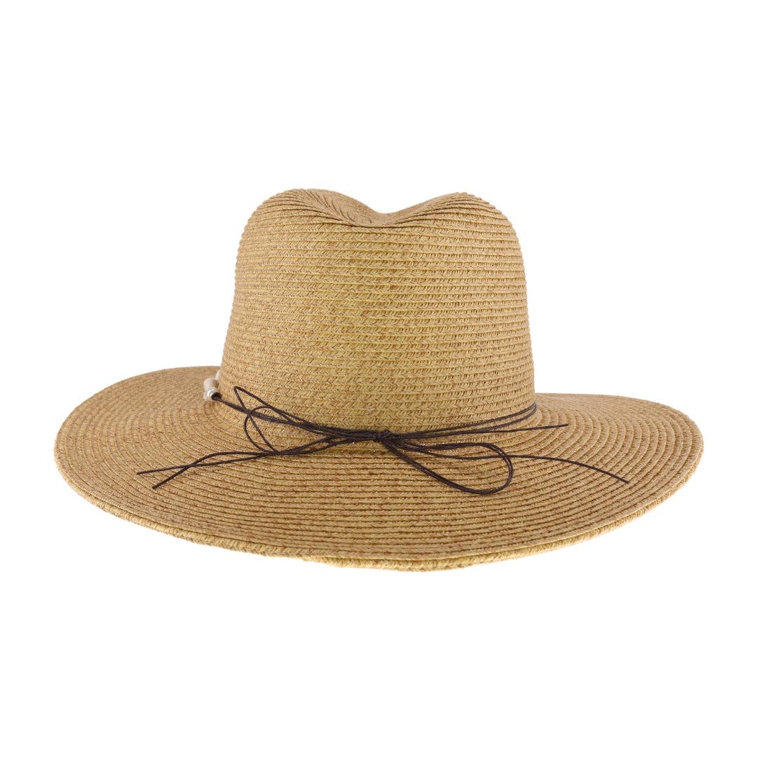 Shell & Pearl Trim Panama Hat