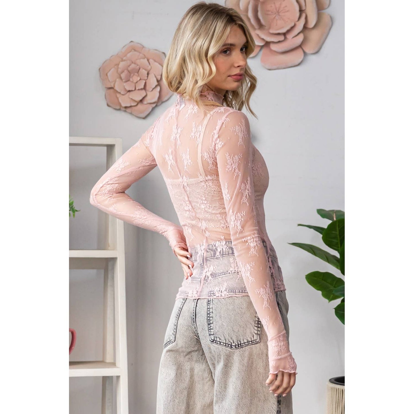Lovely in Lace Long Sleeve Top