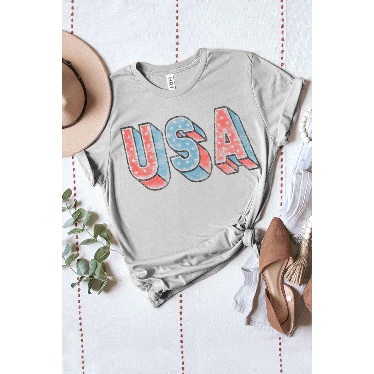 USA Block Letter Tee