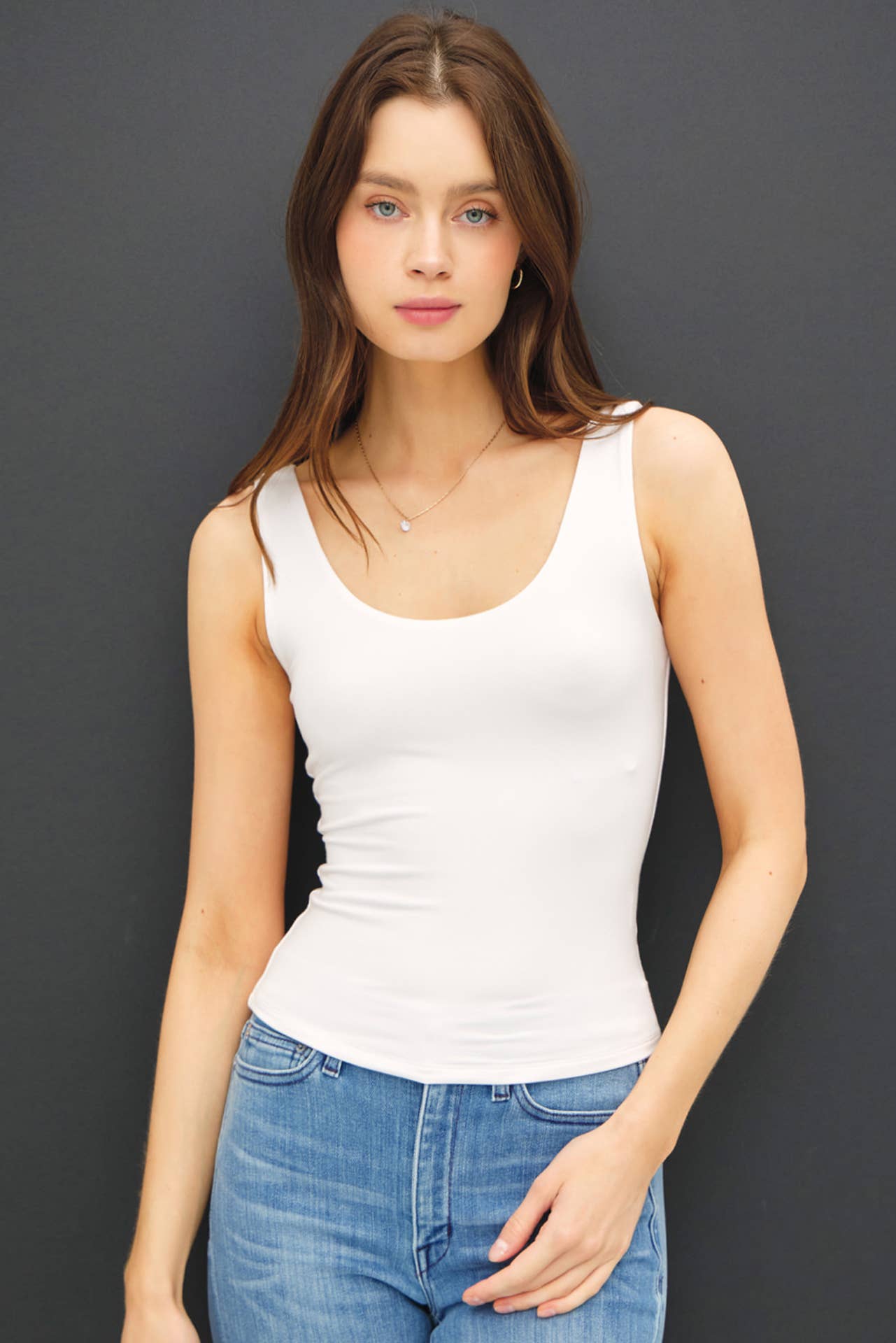 Scoop Neck Double Lined Tank