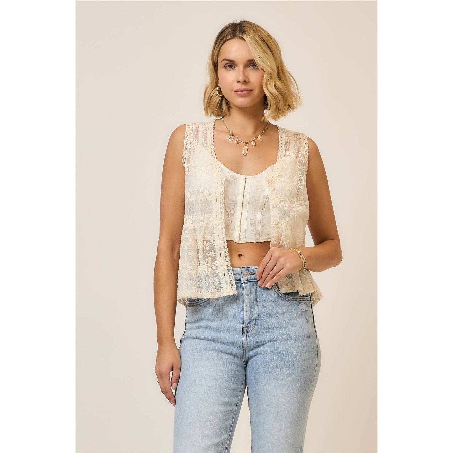 Lovely in Lace Vest