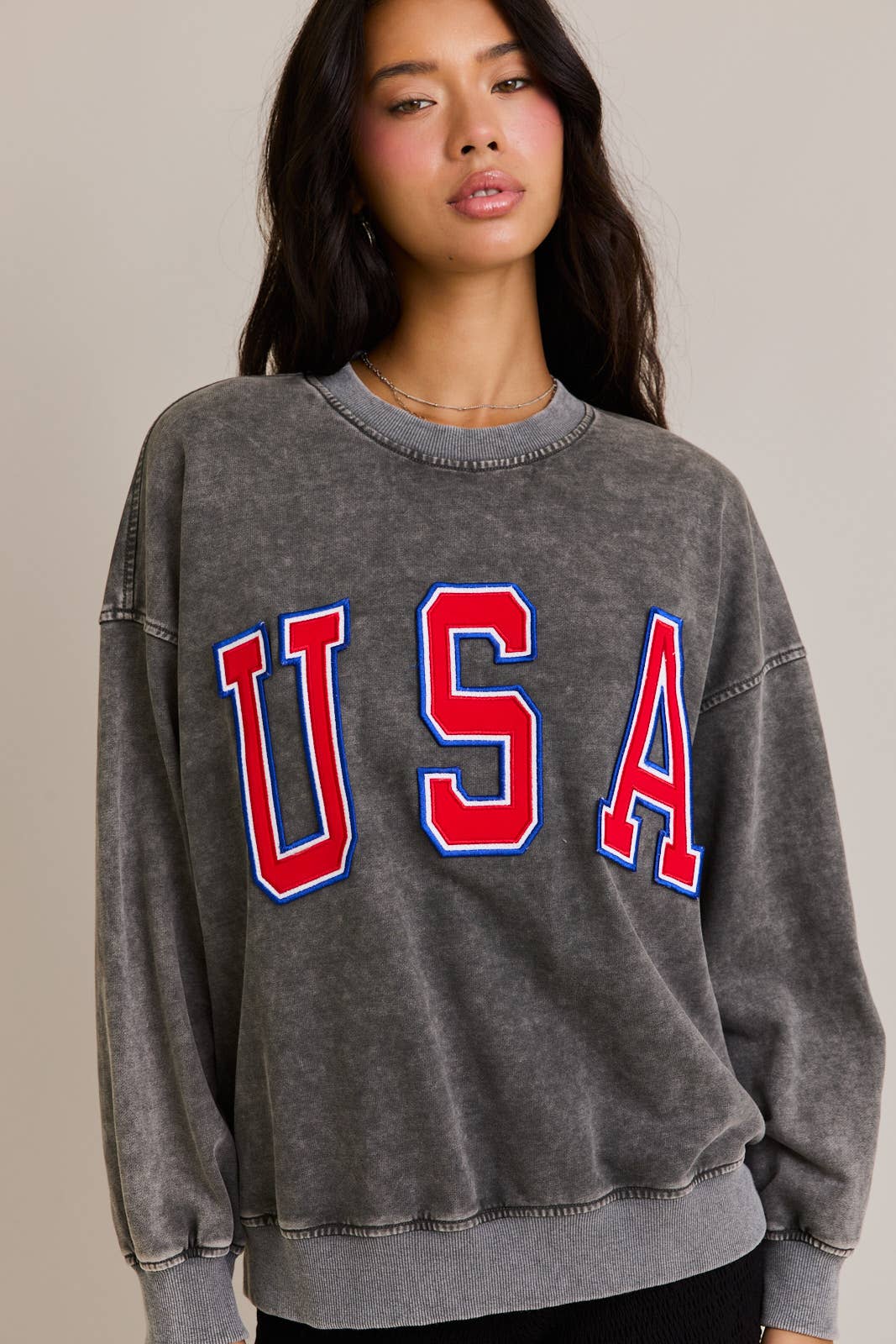USA Acid Washed Crew