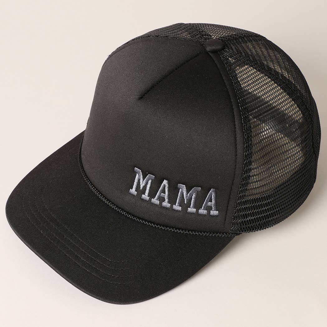 Mama Embroidered Trucker