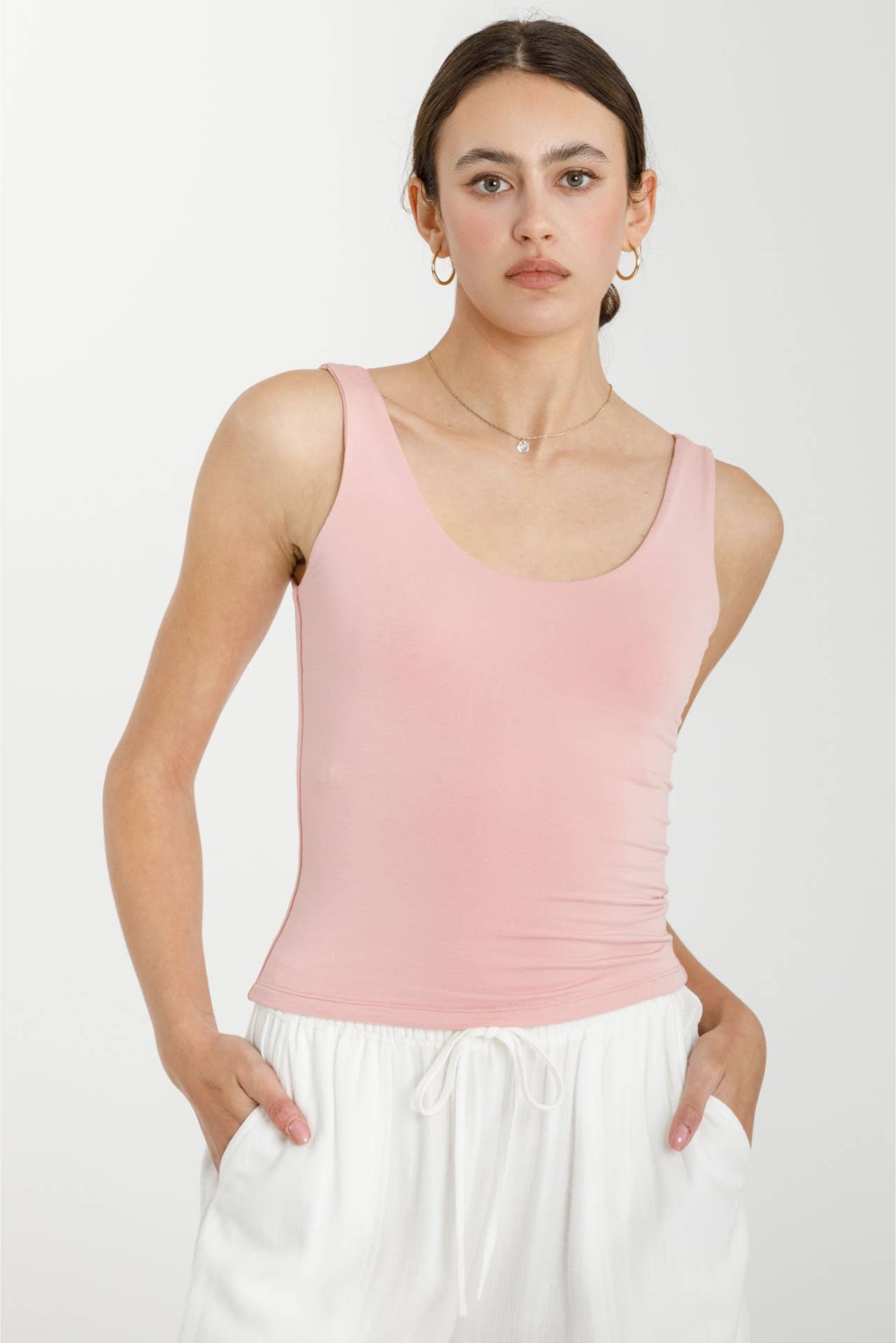 Scoop Neck Double Lined Tank