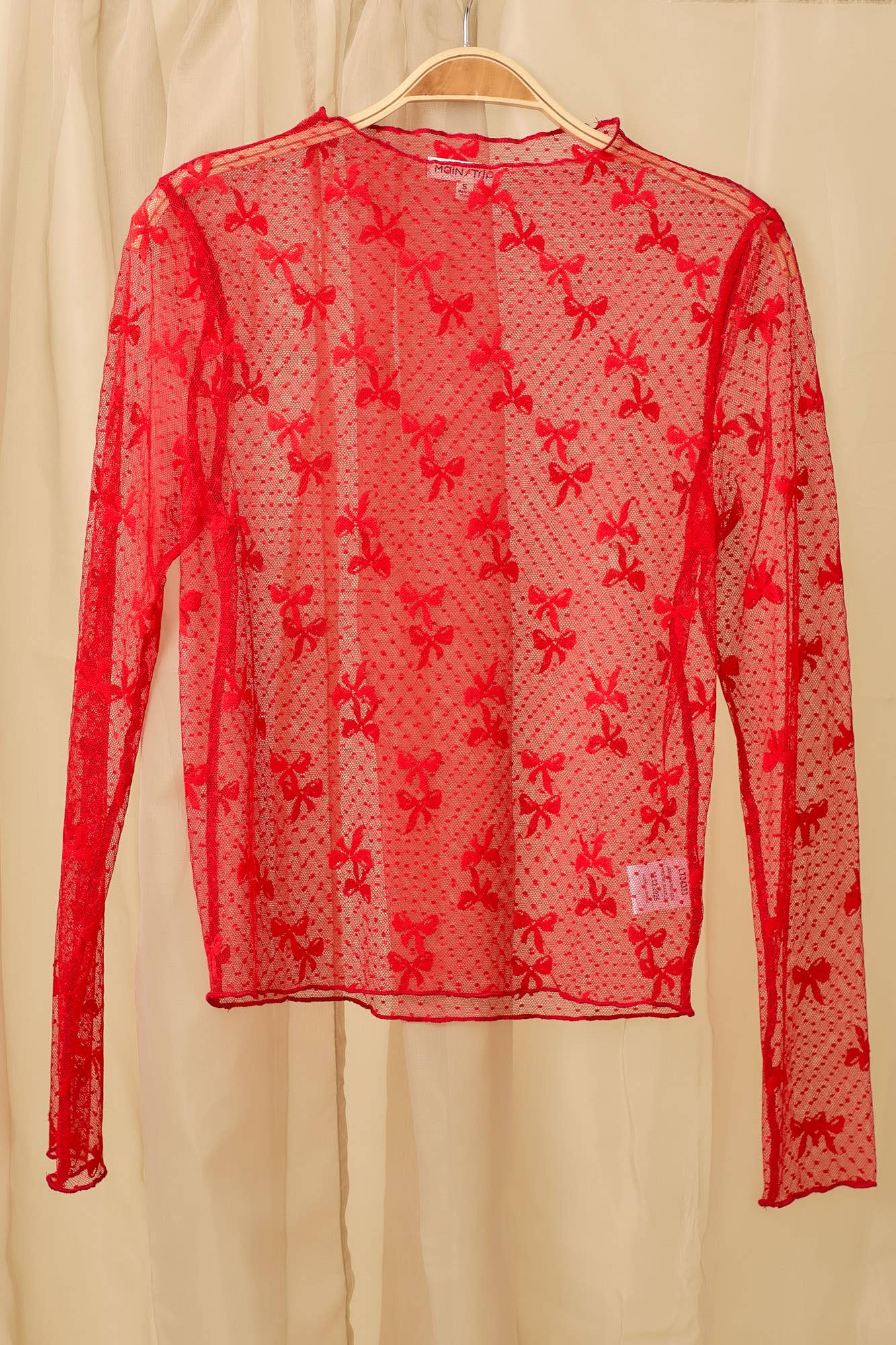 Bows & Lace Mesh Top