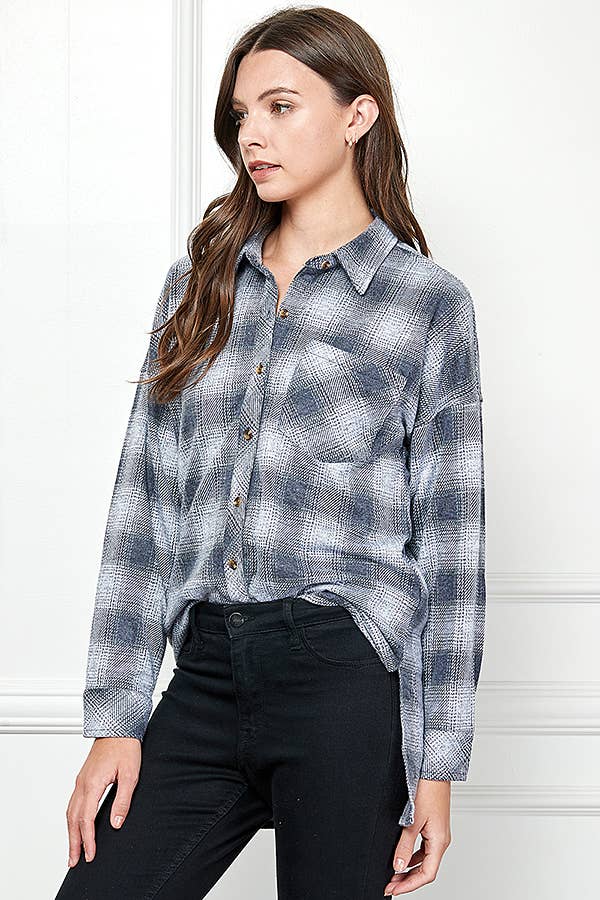 Plaid Vibes Knit Shirt