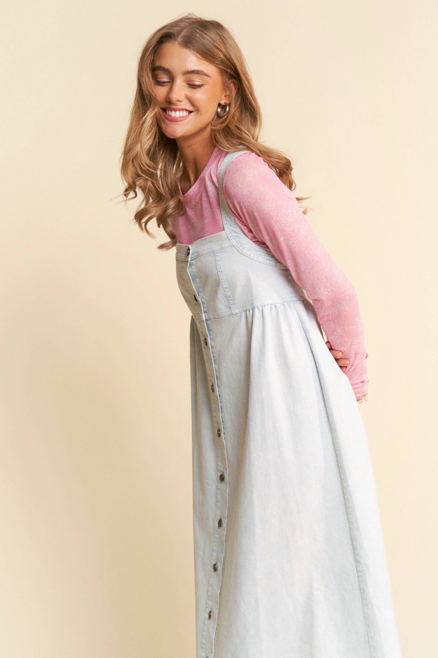 Floral Festival Denim Dress