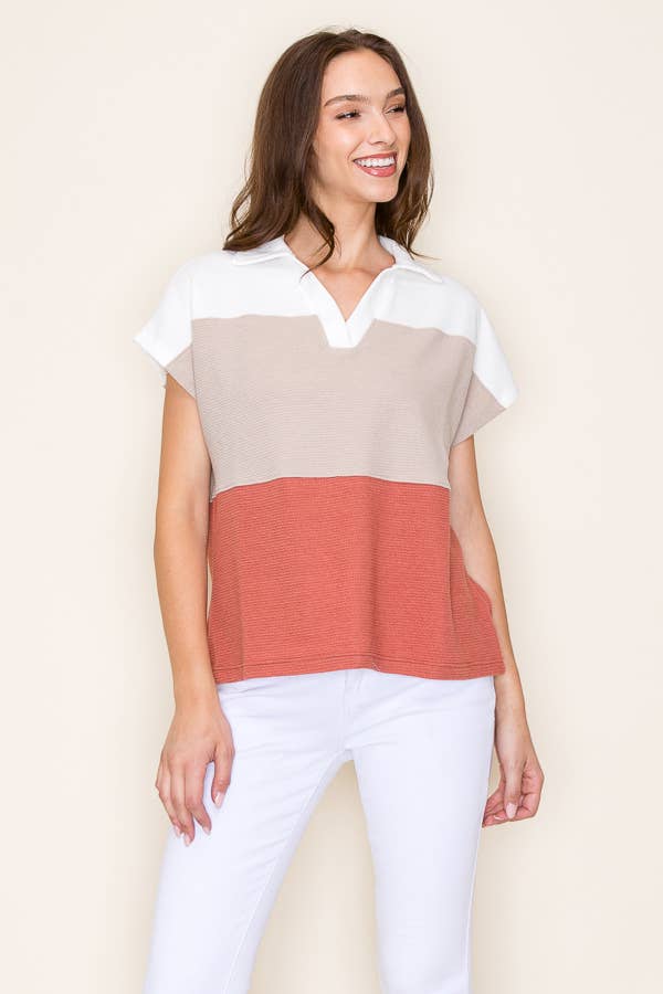 Saige Colorblock Top
