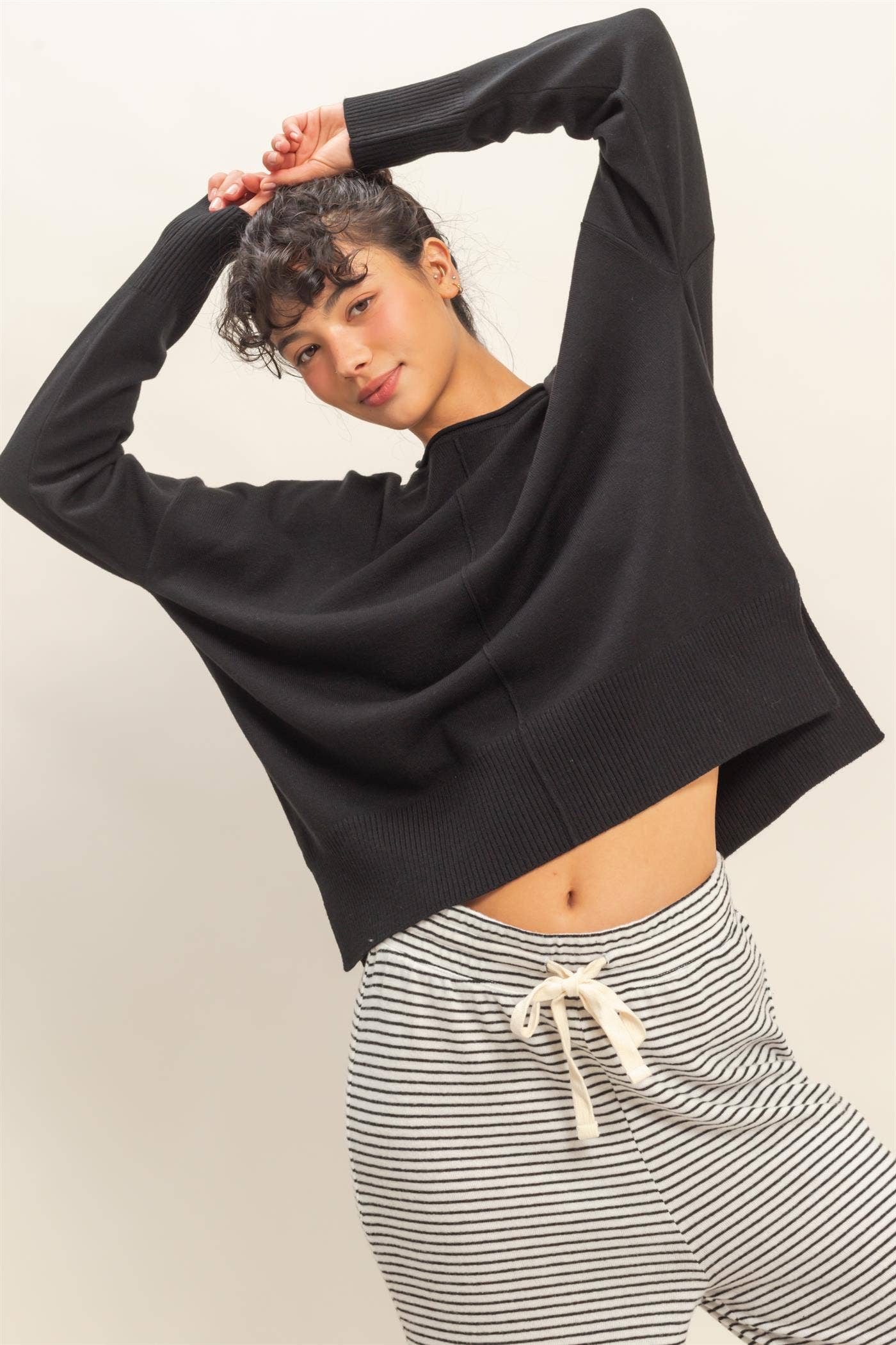 Winter Vibes Center Seam Sweater