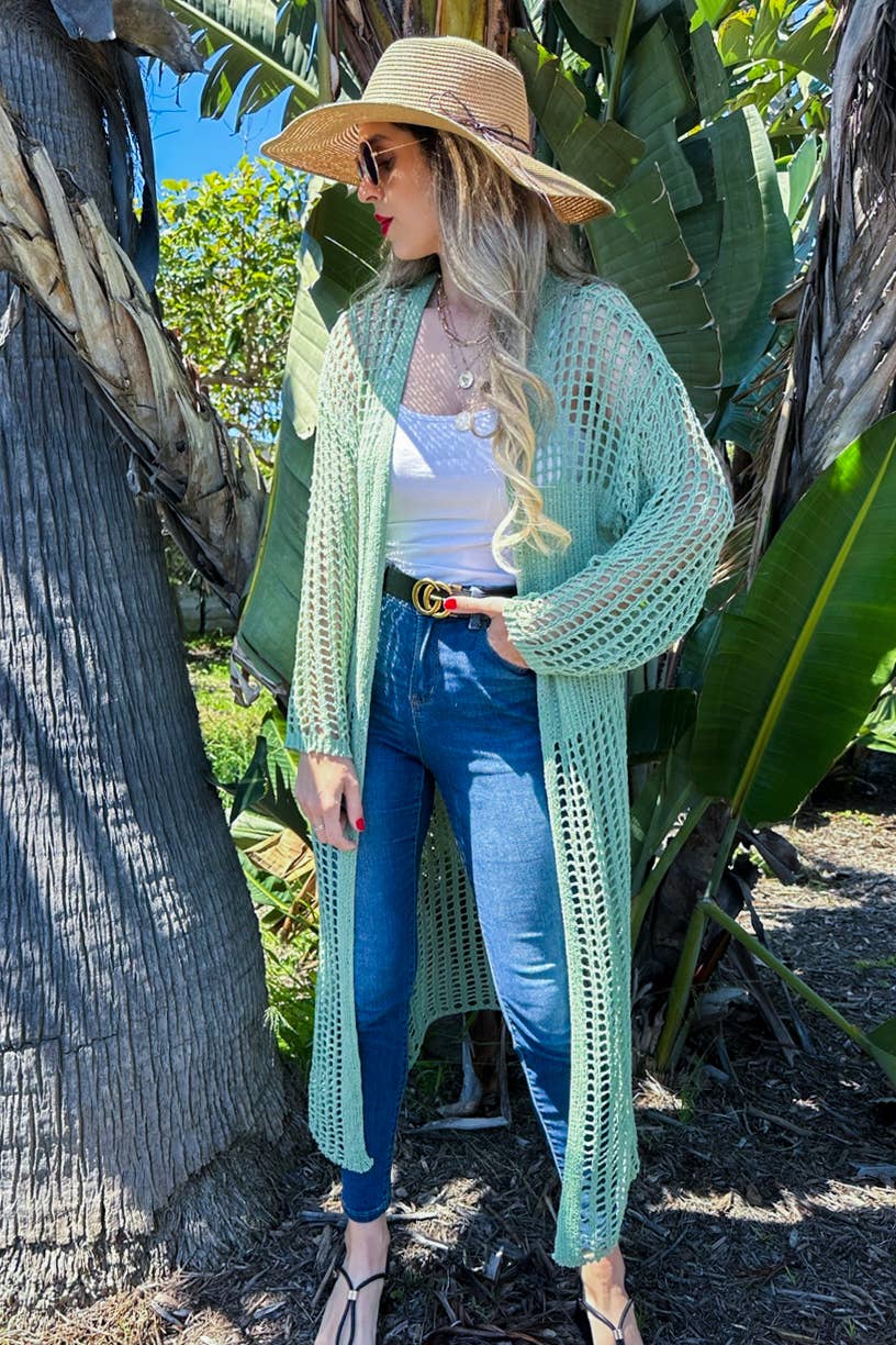 Sage Crochet Cardigan