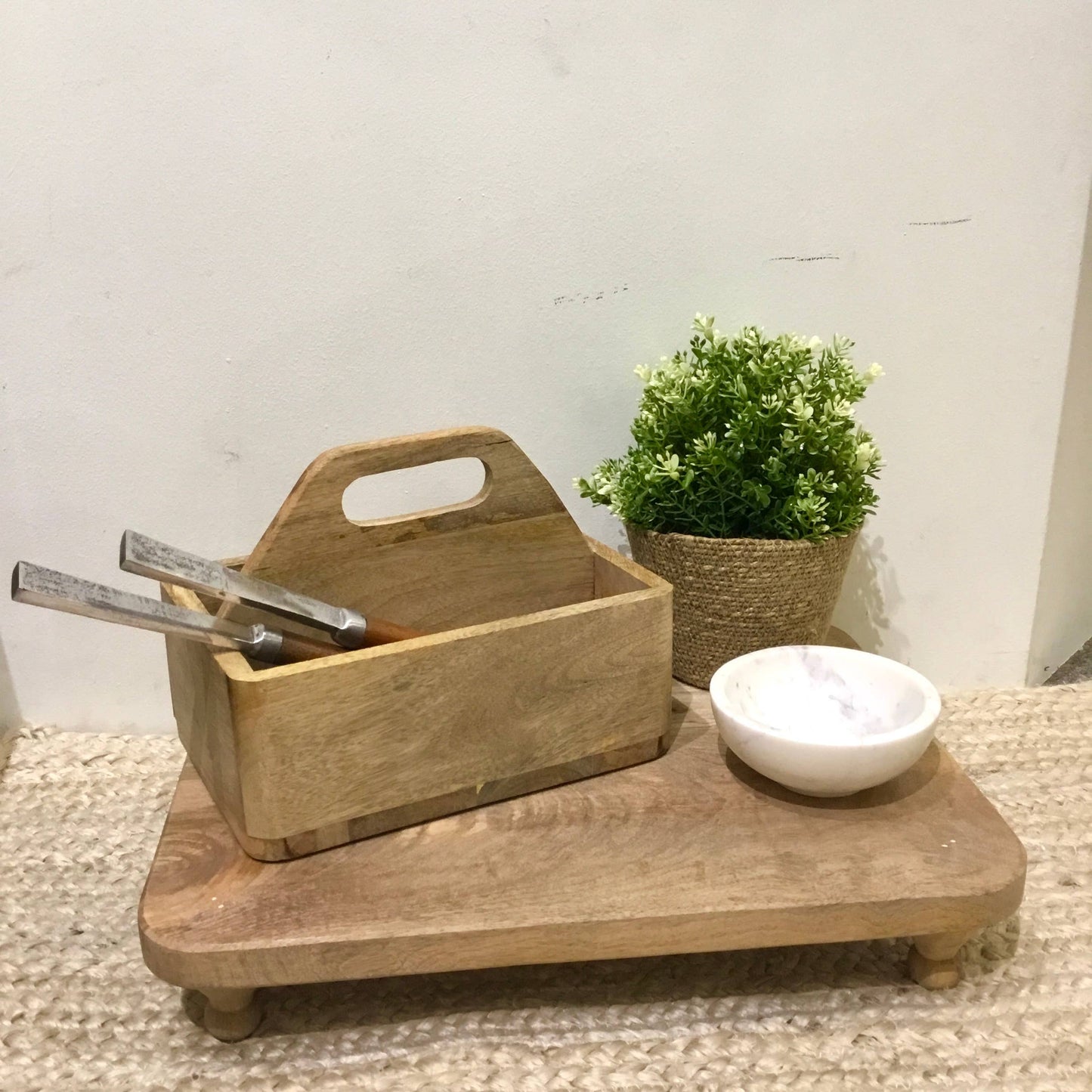 Deep Woven Jute Cord Basket
