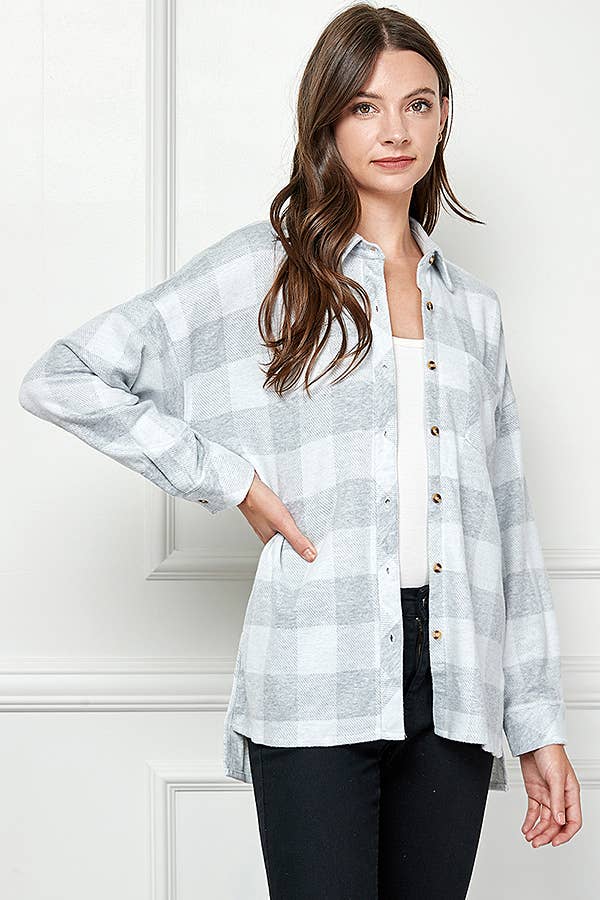 Plaid Vibes Knit Shirt