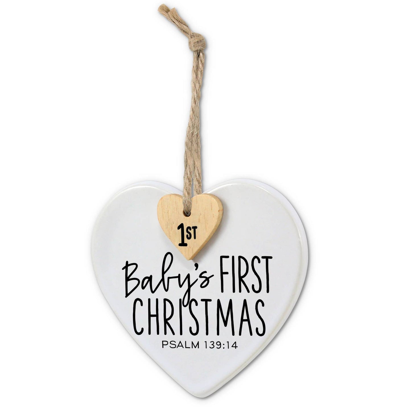 🎄LCP Ornament Heart Tag Baby's 1st Christmas