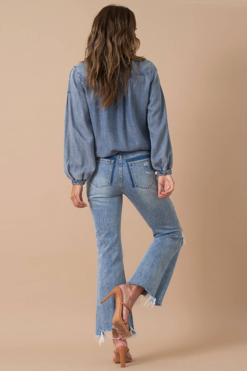Flower Power Denim Flare Jean