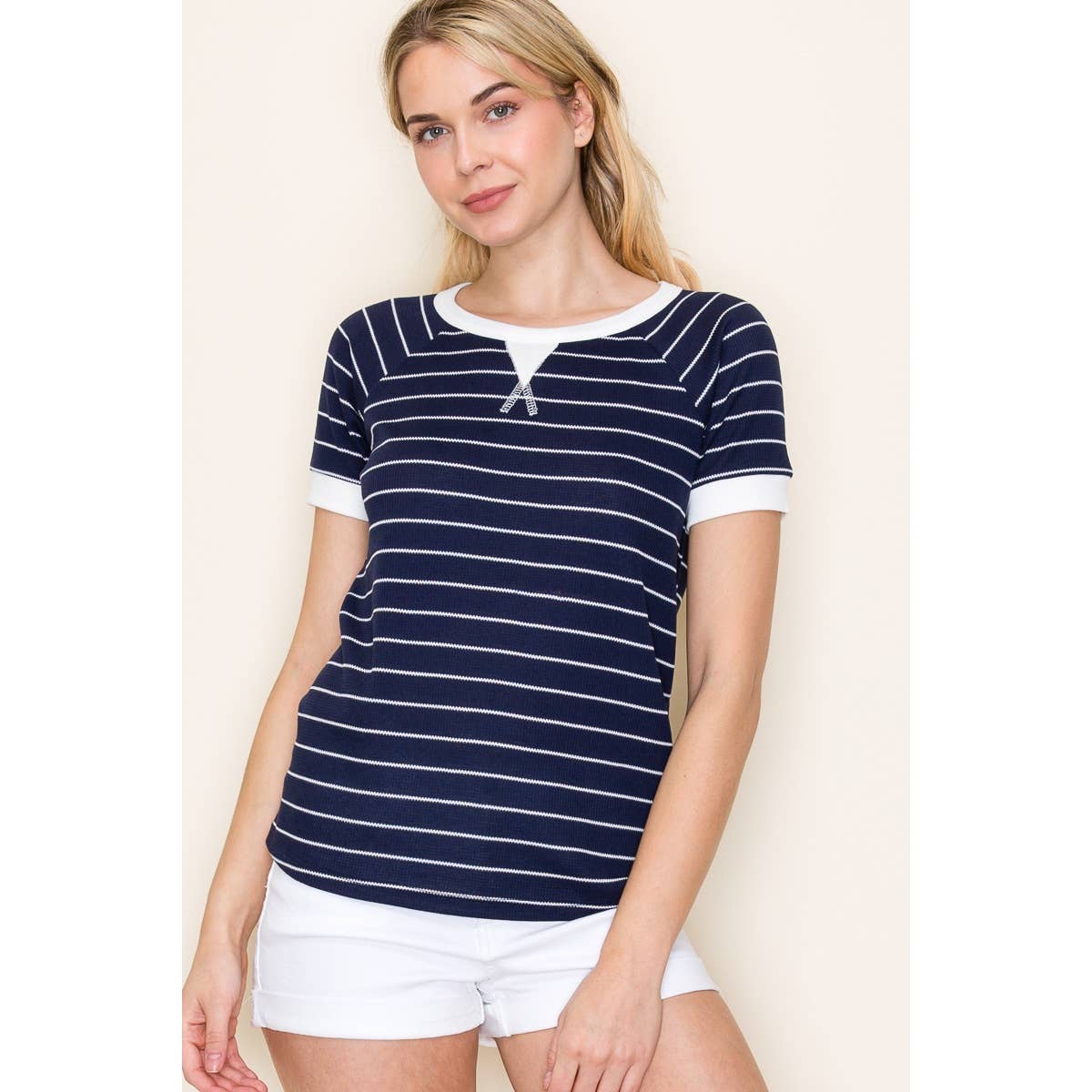 Ocean Waves Striped Top