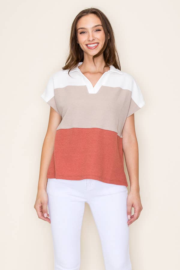Saige Colorblock Top