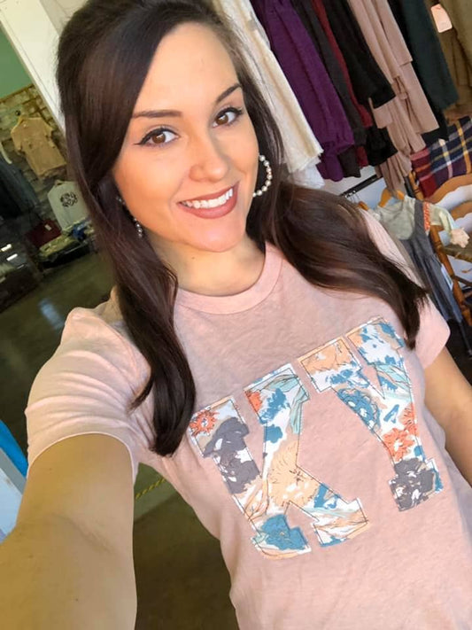 IOWA Floral Stitch Tee