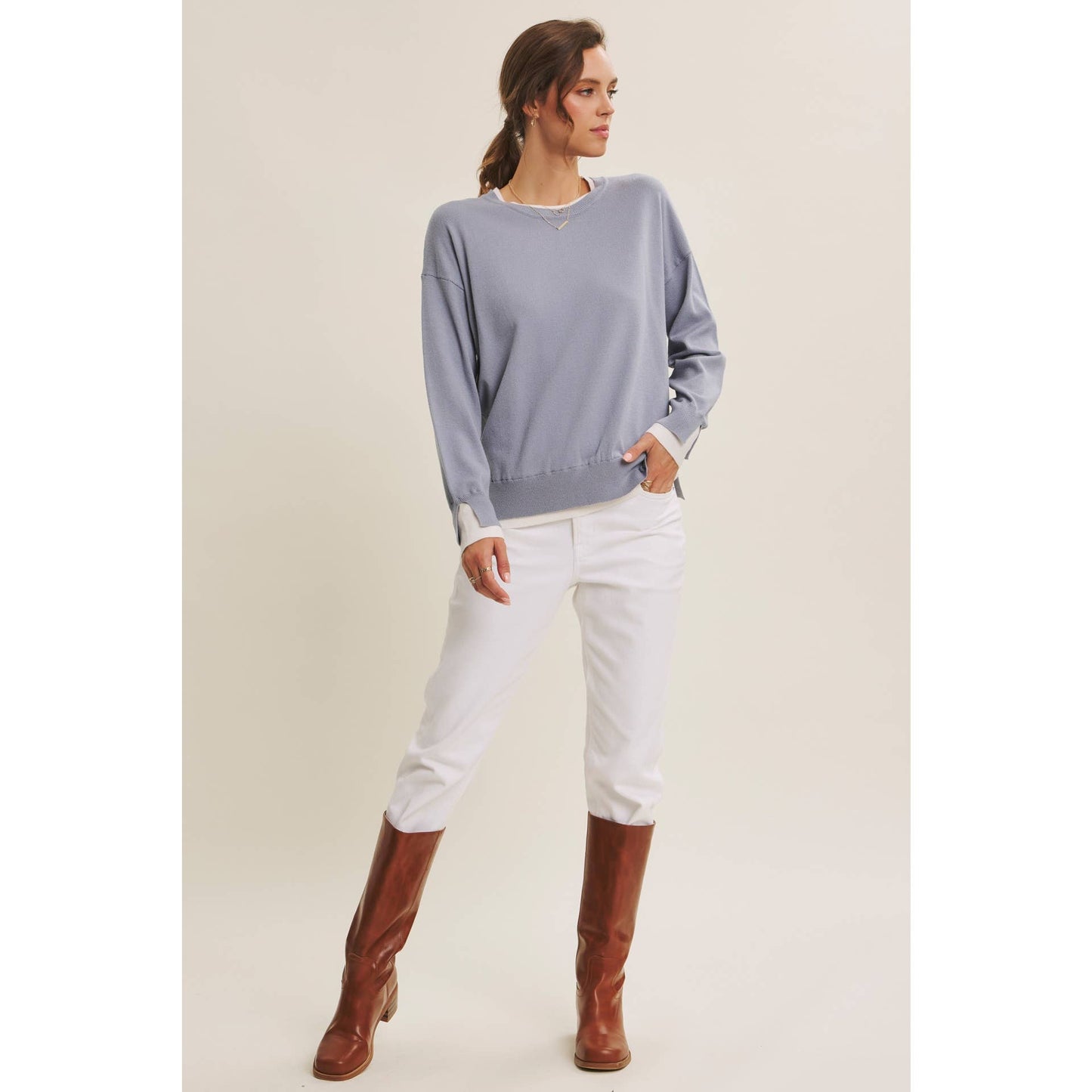 Seeing Double Dusty Sweater
