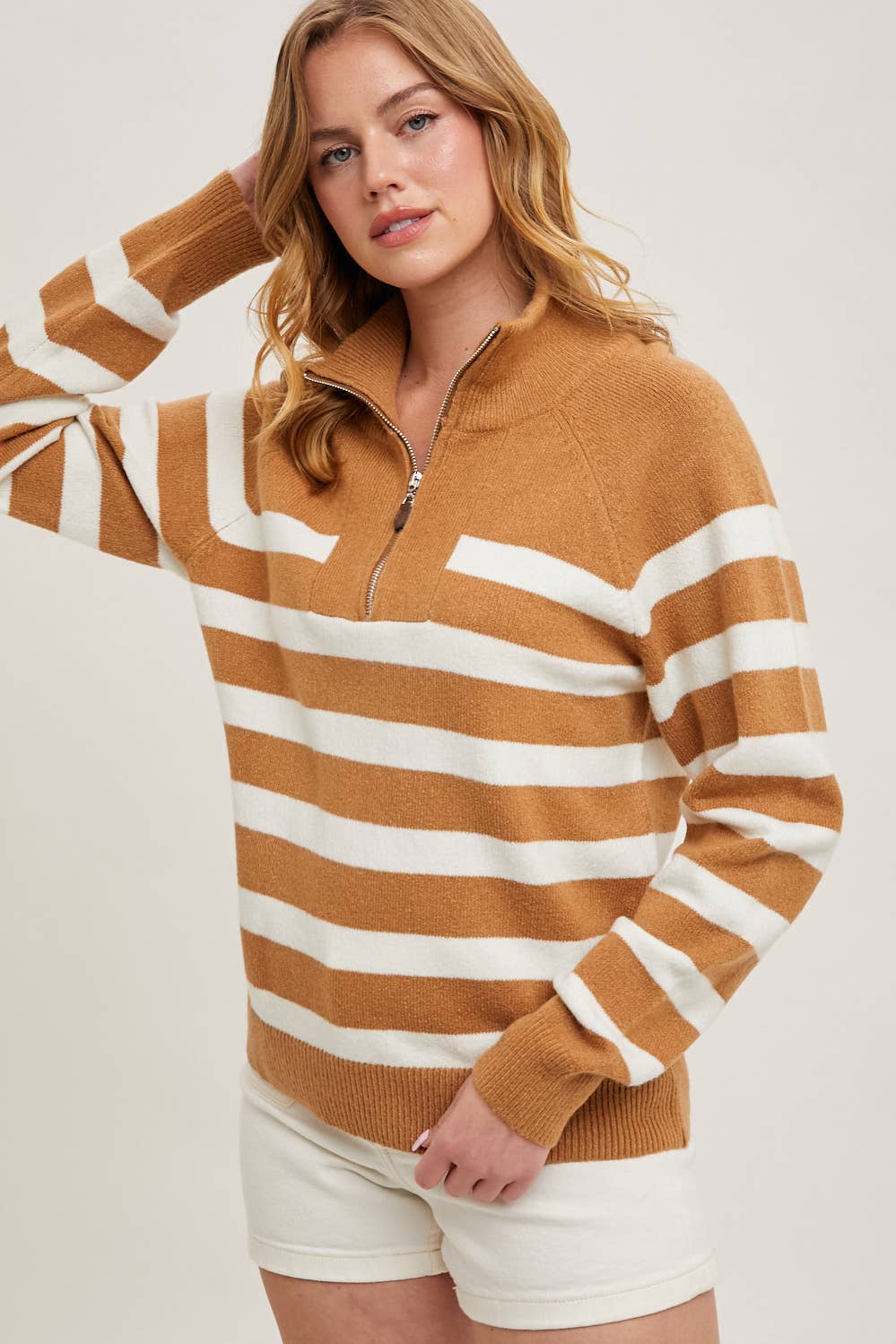Danielle Striped Quarter Zip