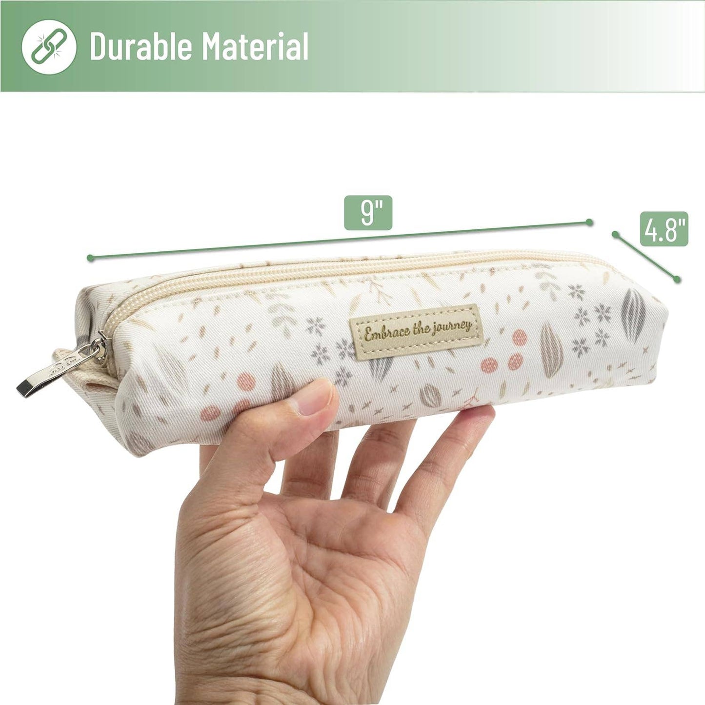 Pencil Case: Beige Floral