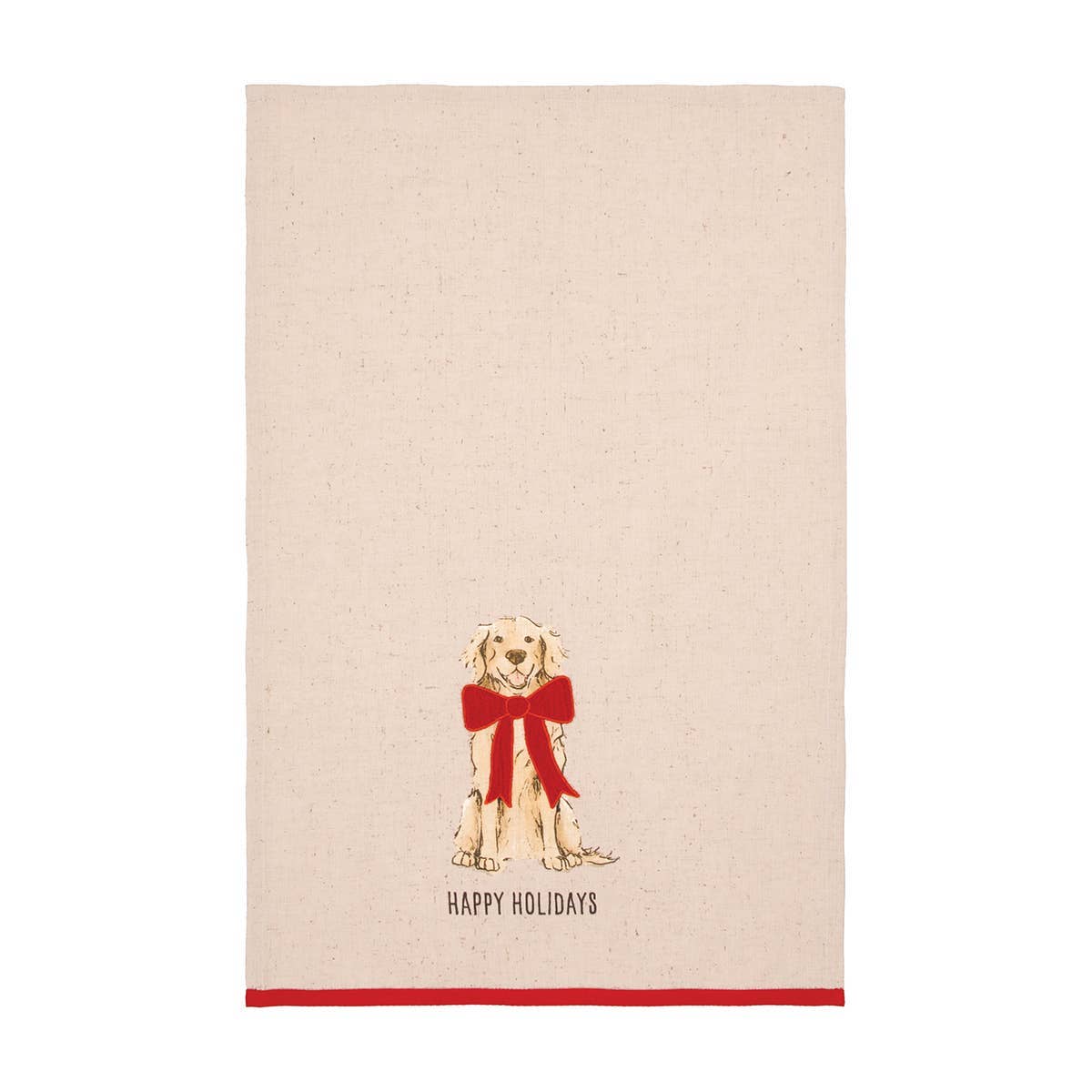 Christmas Holiday Golden Retriever Dog Kitchen Towel