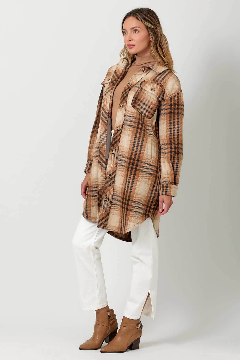 Almond Longline Shacket