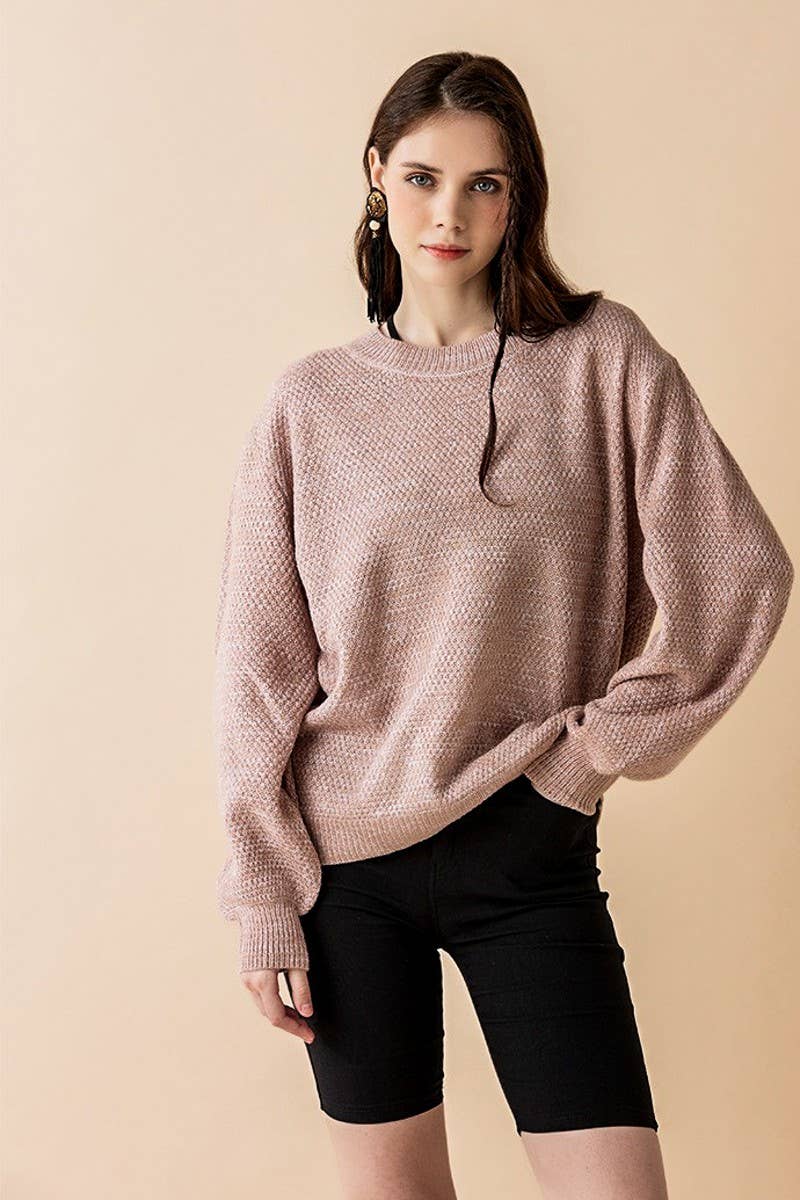 Falling for you Balloon Sleeve Sweater PLUS