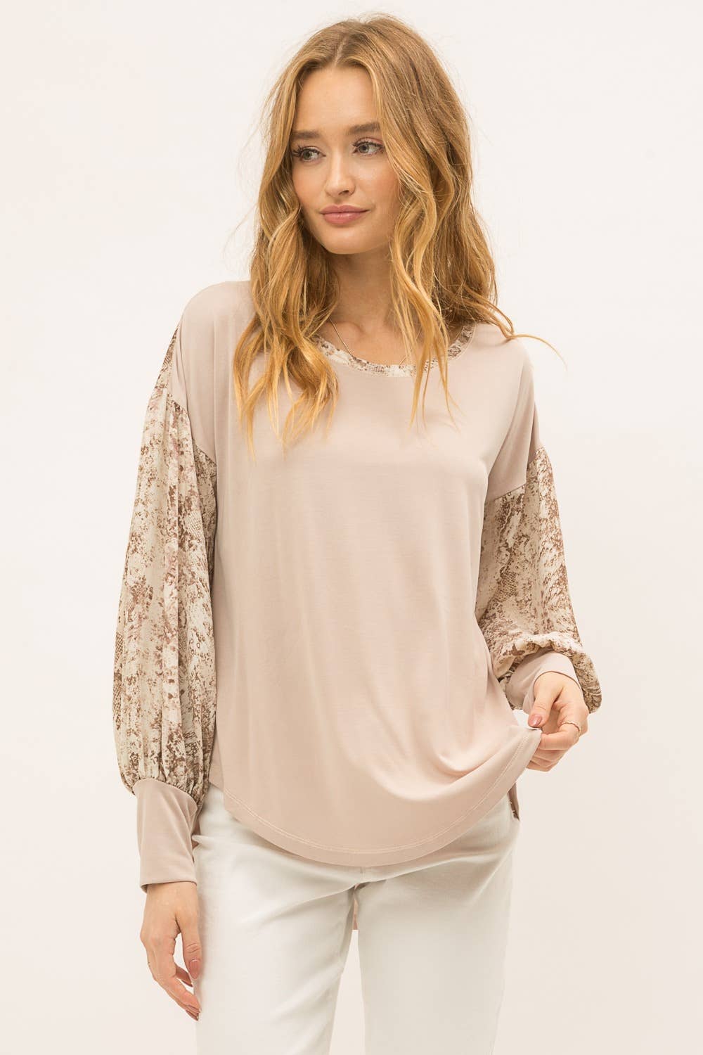 Beige in Love Top